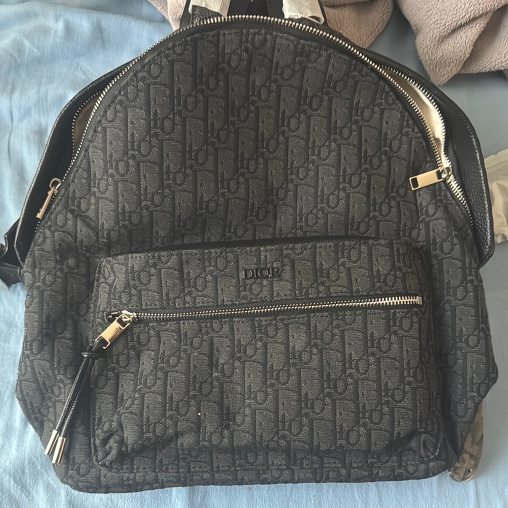 Dior Black Backpack with Gold Hardware